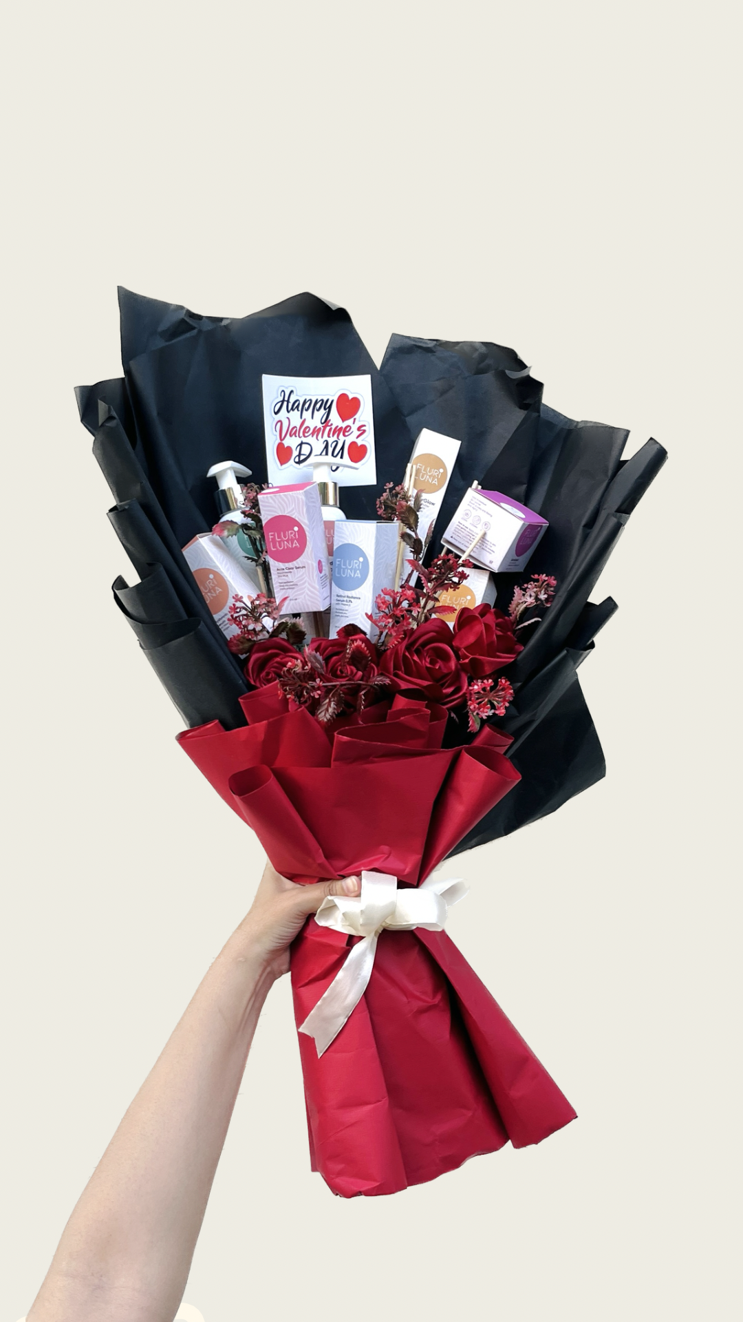 Luxury Skincare Bouquet – Roses & Beauty Gift Set