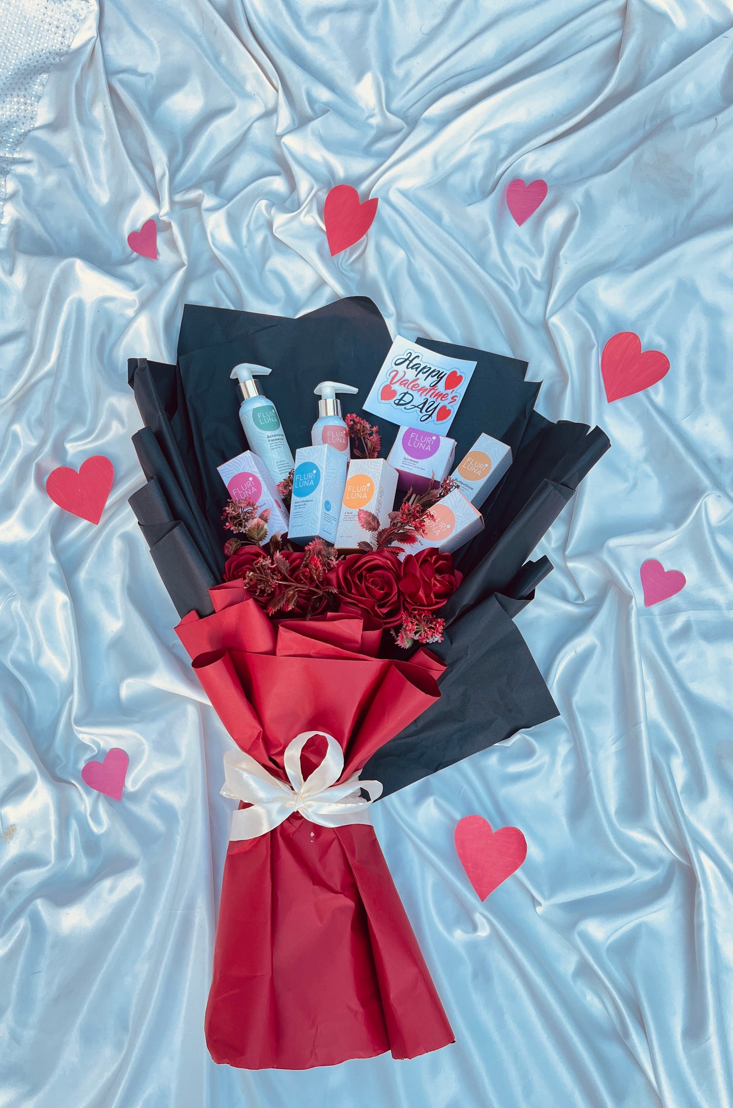 Luxury Skincare Bouquet – Roses & Beauty Gift Set