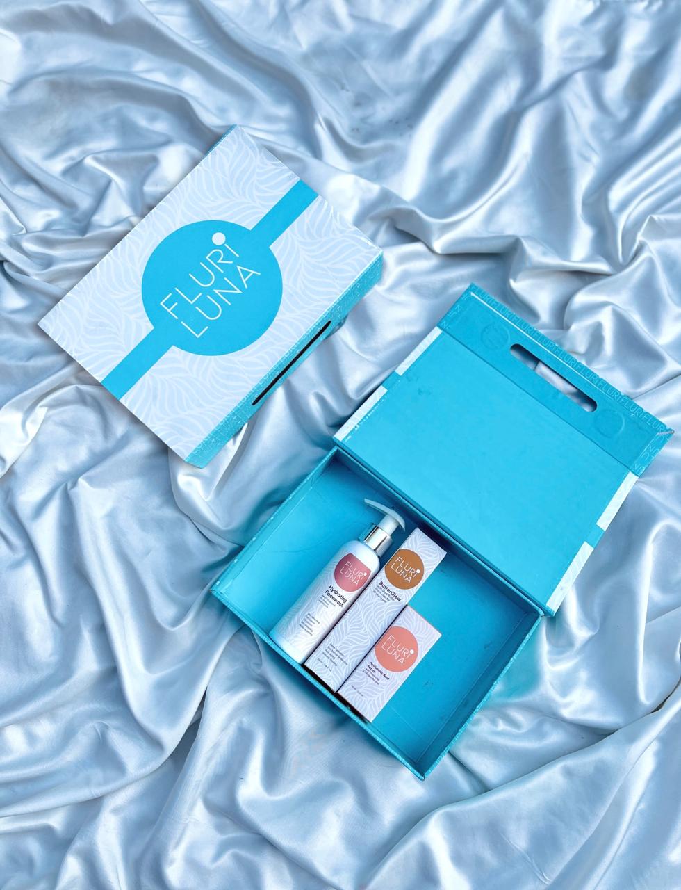 Fluri Luna Hydration & Glow Gift Set – 3 Step Skincare Box
